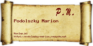 Podolszky Marion névjegykártya